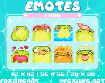 Emoticones de rana (Twitch, YouTube, KICK, Discord)