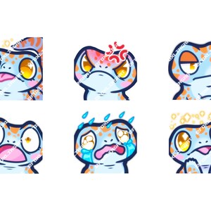 Tokay Blue Gecko Emotes (stream Assets for Streaming and Community ...