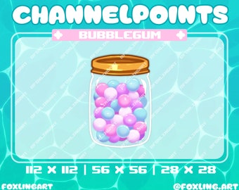 Jar of Bubblegum - Puntos de canal (Twitch, Kick, YouTube, Discord, streaming, recursos)