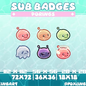 Poring Sub Badges (Ragnarok Online)