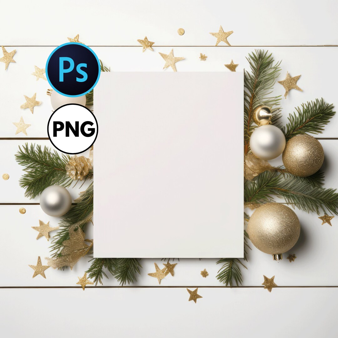 4x6 Christmas Invitation Card MOCKUP Editable Greeting Post - Etsy
