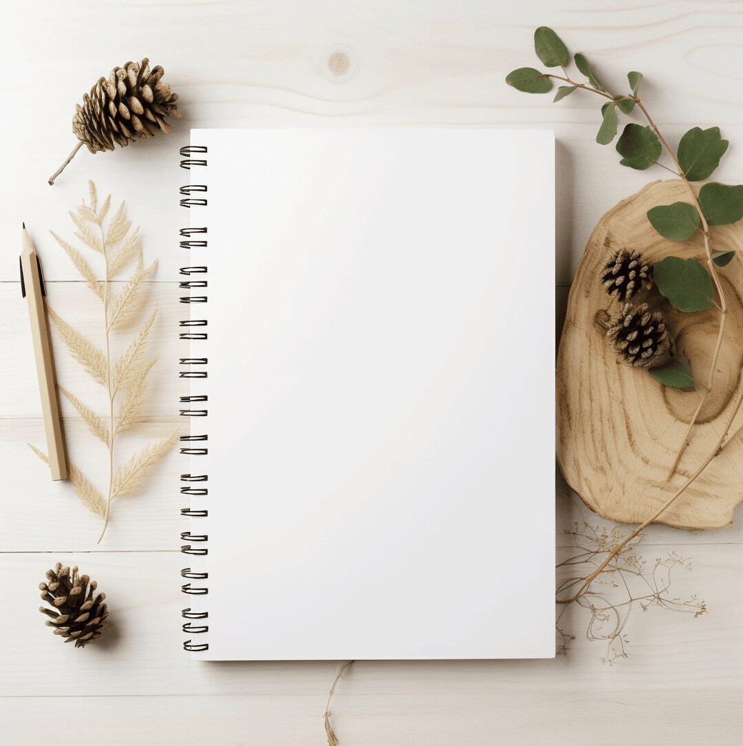 Spiral Notebook Mockup Blank Spiral Notebook Mockup Planner Mockup ...