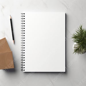 Minimalist Book Mockup, Notebook, Minimalist Journal Mockup, Simple Planner Cover Template, Hardcover Diary Stationary Mockup Display, PNG