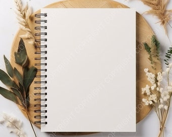 Spiral Notebook Mockup, Blank Spiral Notebook Mockup, Planner Mockup, Journal Mockup, Bundle Boho Mockup, Book Mock Ups, Spiral Journal