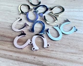 Permanent Jewelry Connectors, Set of Two, Jewelry Charms, Bracelet Charms, Necklace Charms, Horseshoes Charm, Horse Lover, Horse Girl