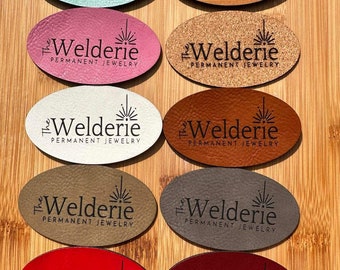 Permanent Jewelry Welding Barriers, Set of Four, Laser Engraved with Custom Personalization, Vegan leather