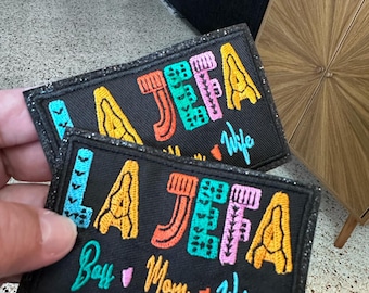 Embroidered patch, La Jefa Boss, Mom Wife, Hat patch for Trucker Hat, Hat Bar Accessory, Patch