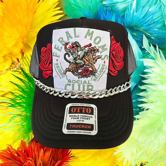 Fearl Moms Social Club Trucker Hat, Multiple Patches With  display picture 2