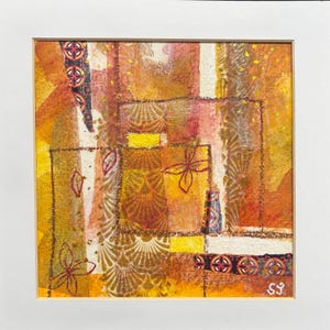 Kolorowy kolaż w technice mieszanej: wyjątkowa dekoracja ścienna