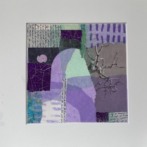 Abstract Collage Wall Art: Colorful Mixed Media Paper Art