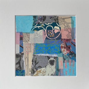 Abstract Collage Wall Art: Colorful Mixed Media Paper Art