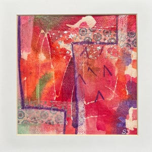 Kolorowy kolaż w technice mieszanej: wyjątkowa dekoracja ścienna