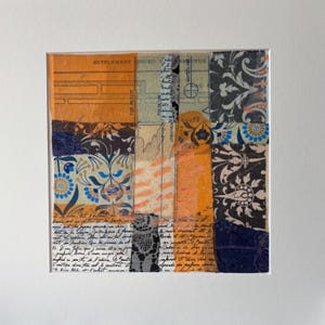 Abstract Collage Wall Art: Colorful Mixed Media Paper Art