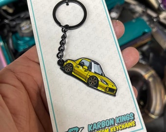 Honda s2000 coupe yellow Car Keychain