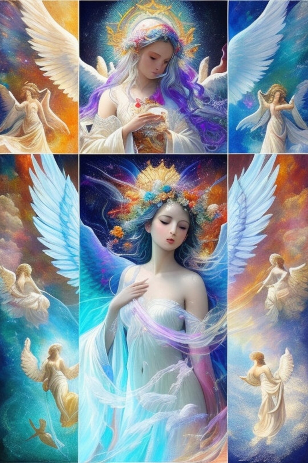 Diverse Angel Collage With 120 PNG and SVG Files to Print - Etsy