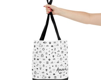 Personalized Pixel Art Tote Bag: Kawaii Tech Gift