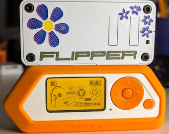 Flipper Zero WiFi Dev Board Case Floral Design Enclosure with Screws plus Pin Protector