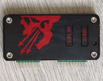 Flipper Zero WiFi Dev Board Case: Red Skull Marauder Design