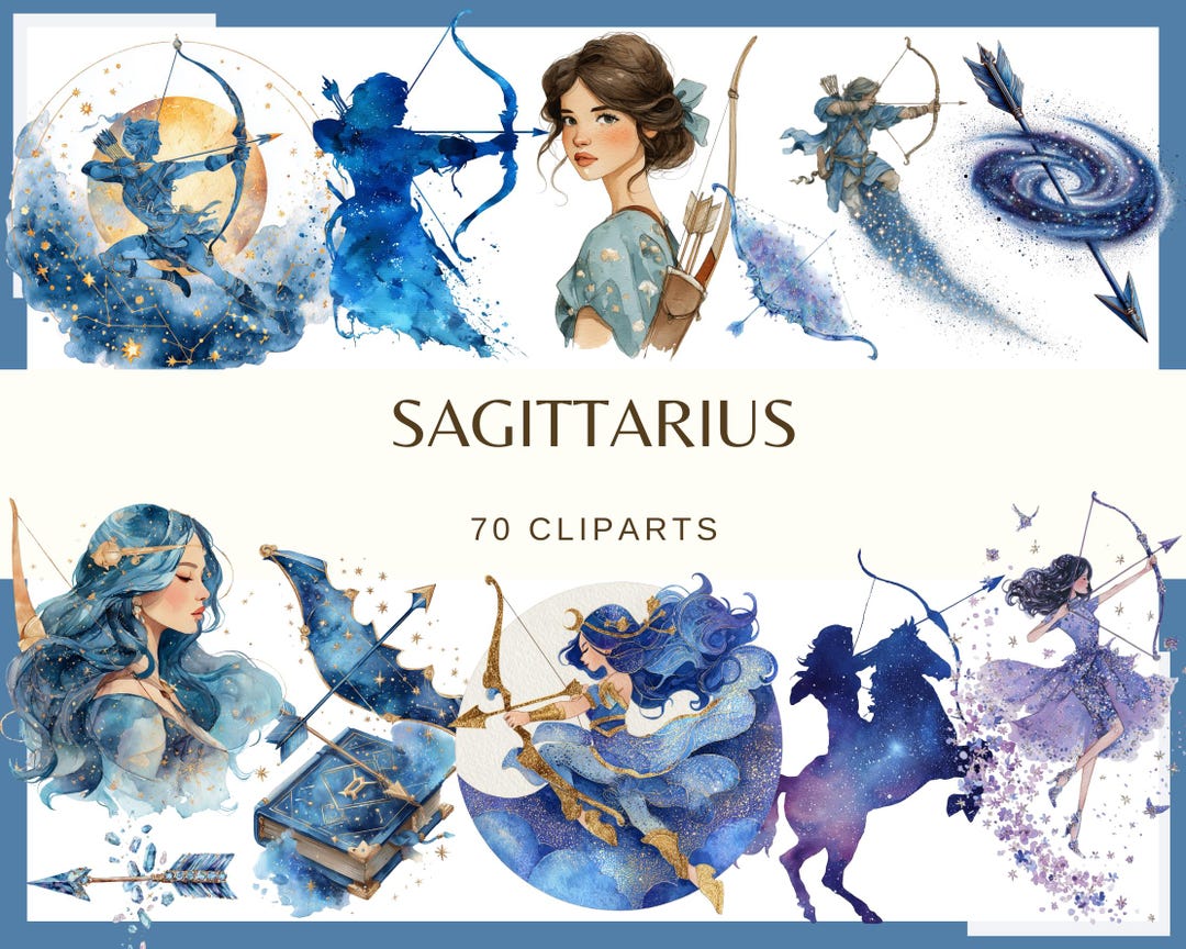 Sagittarius Zodiac Sign: 70 PNG, 300 DPI | Astrology | Horoscope Archer ...