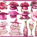 Pink Graduation Watercolor Clipart: 110 PNG Fashion Illustrations ...