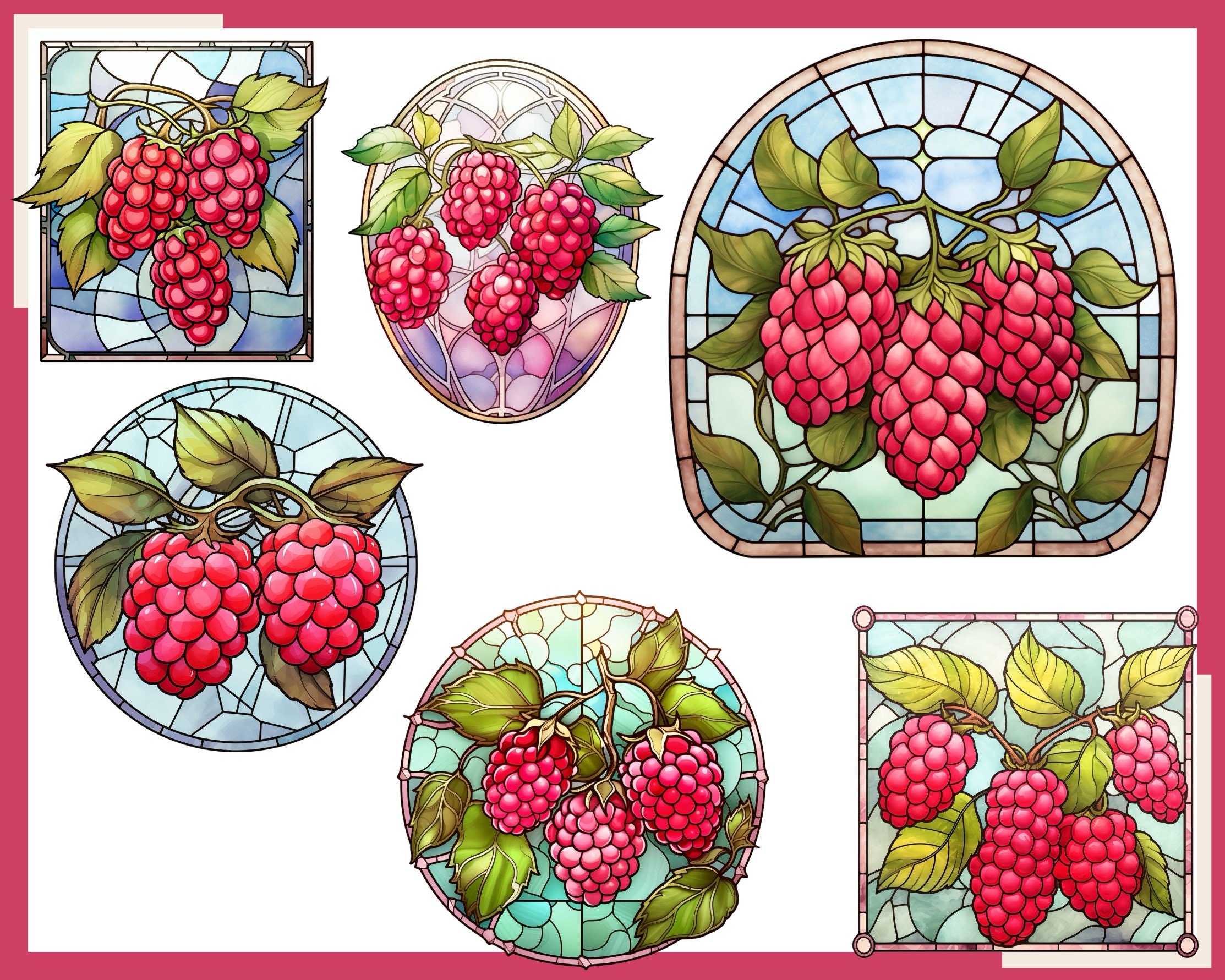 Raspberry Clip Art Bundle: Food & Drink Graphics (digital Download) - Etsy