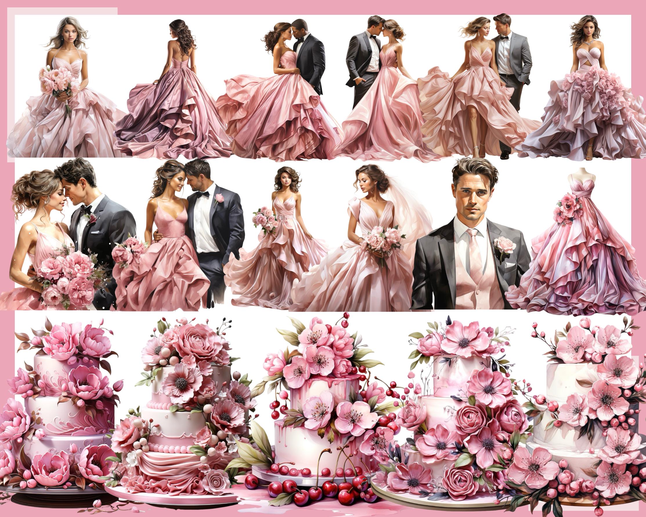 Wedding Clipart Pink