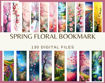 Spring Floral Bookmarks: Woodland Fairy Tale Designs (130 Digital Files)