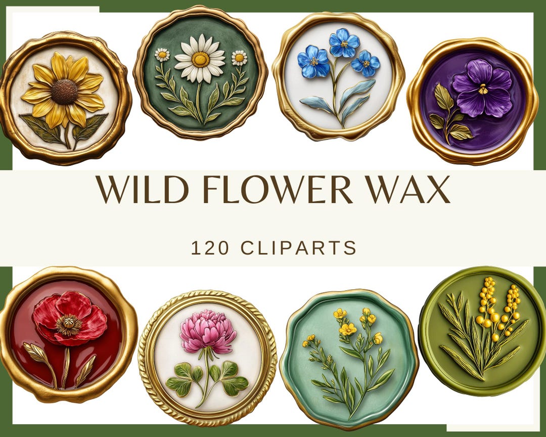 wildflower-wax-seal-clipart-vintage-floral-png-graphics-digital