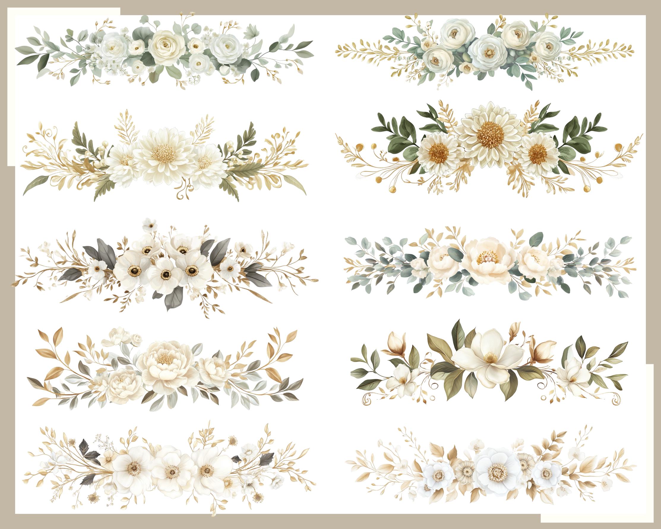 Rustic Wedding Header WEDDING HEADER - 110 Clip Arts (300 Dpi, Commercial Use, Bundle ...