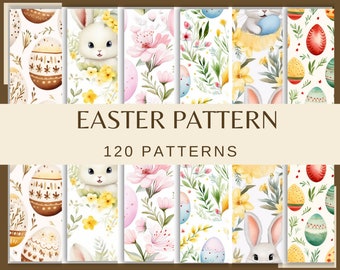 Watercolor Easter Patterns: Seamless Floral Designs (Digital Paper)