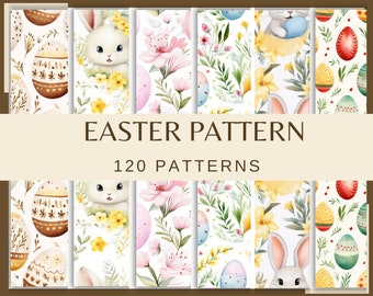 EASTER PATTERN - 120 seamless watercolor patterns (Easter Digital Paper 300 dpi, Scrapbook Paper, Floral Pattern, Easter, Floral bundle)