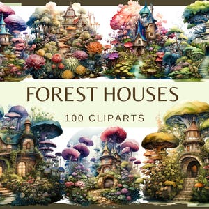 MAISONS FORESTIÈRES - 100 Cliparts