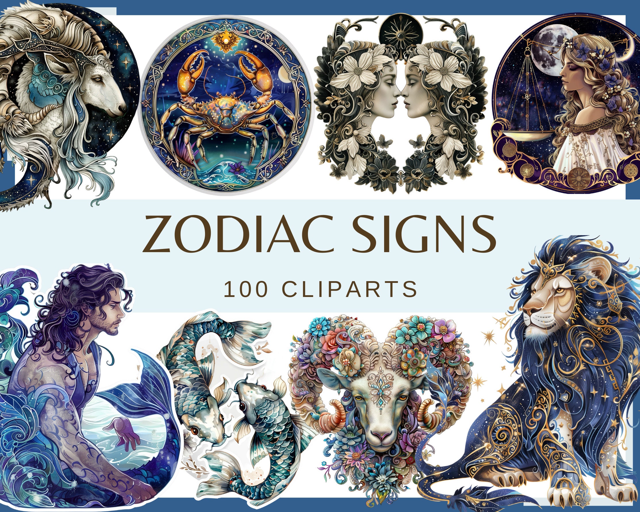 ArtboxONE Sternzeichen Krebs Poster 30x20cm - Wandbild Für Kinderzimmer & Wohnung