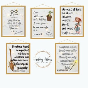 Boho Wizard Quotes Poster Set (great for nursery or classroom)