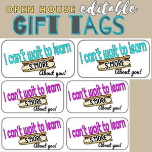Editable Smore gift tag