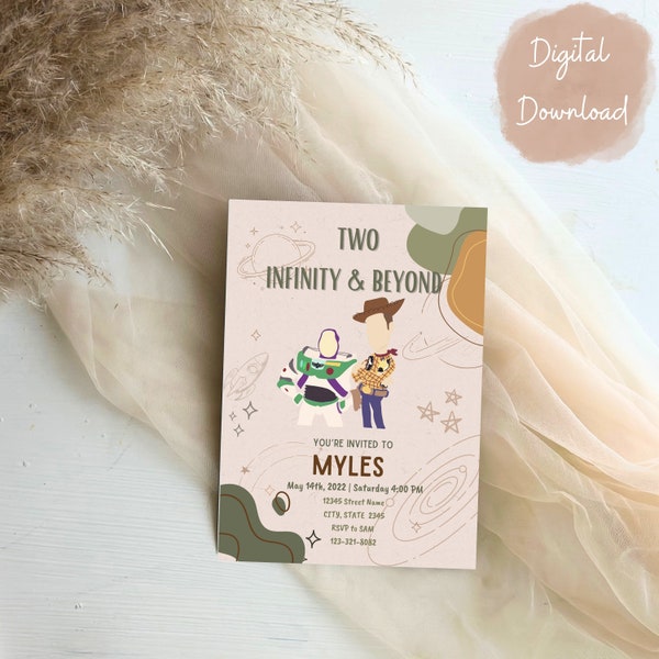 Neutral/Boho TWO INFINITY & BEYOND Invite