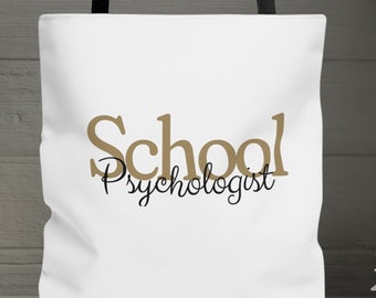 School Psychologist Tote Bag, Counselor and Therapist Travel, New Graduate Gift Bag, Psychology Coworker Gift Tote Bag, Employee Gift Bag