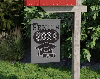 2024 Senior Garden Flag, Yard Sign for Highschool Graduation, Senior School Year Gift, Graduate 12th Grad Gift, College Grad House Banner