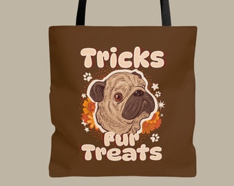 Pug Tote Bag, Funny Dog Quote Gift, Cute Sarcastic Pet Saying Present, Travel Bag for Pug Parents, Pug Mom Gift for Grandma, Love Pugs Gift