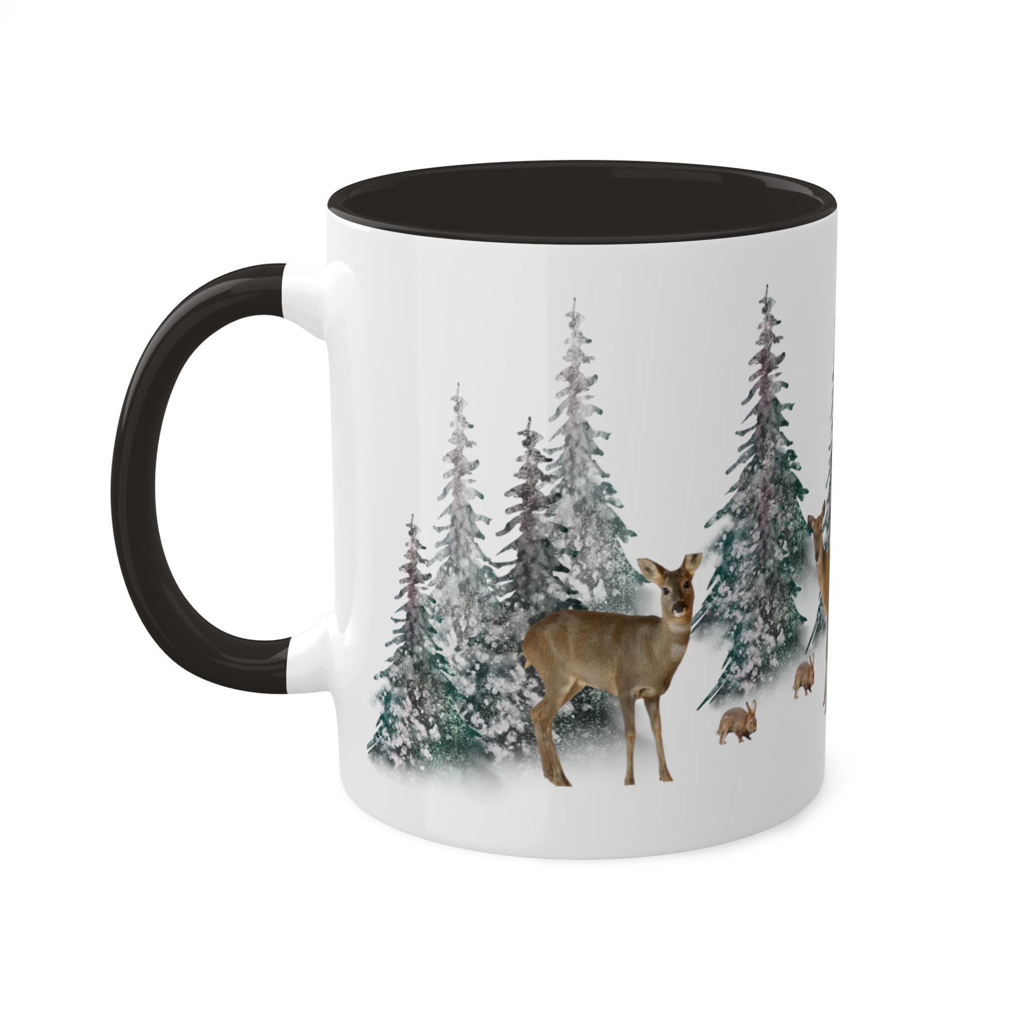 Deer Wildlife Winter Coffee Mug, Gift for Hunters, Hunting Season