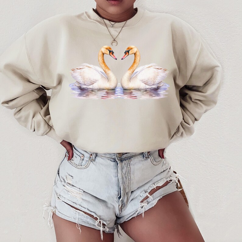 22046 Sequin Swan Layered Shirt Sweatshirt main image 1