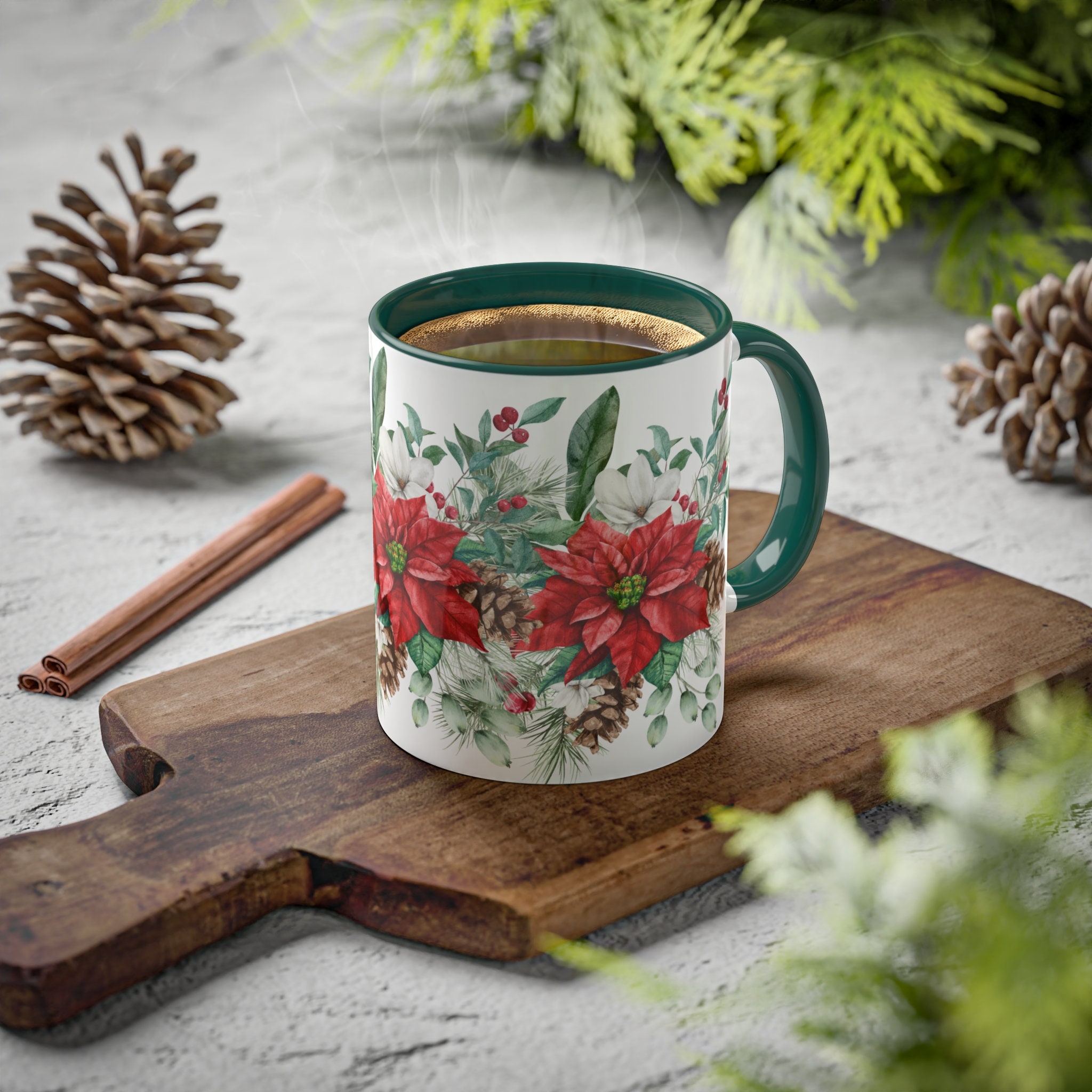 thumbnail image 2 of Spectrum Gilded Ceramic Coffee Mug – 16 Oz, Choose Design: Pumpkin, Sunflower, Bird, Poinsettia, Christmas 2 of 6