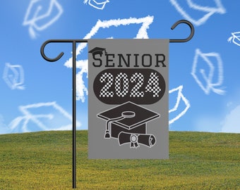 2024 Senior Garden Flag, Yard Sign for Highschool Graduation, Senior School Year Gift, Graduate 12th Grad Gift, College Grad House Banner