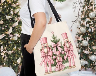Nussknacker-Weihnachtsrosa-Koketten-Einkaufstasche, Feiertags-Party-Bevorzugungs-Tür-Preis, Studenten-Weihnachtsschul-Büchertasche, Damen saisonales Reise-Accessoires