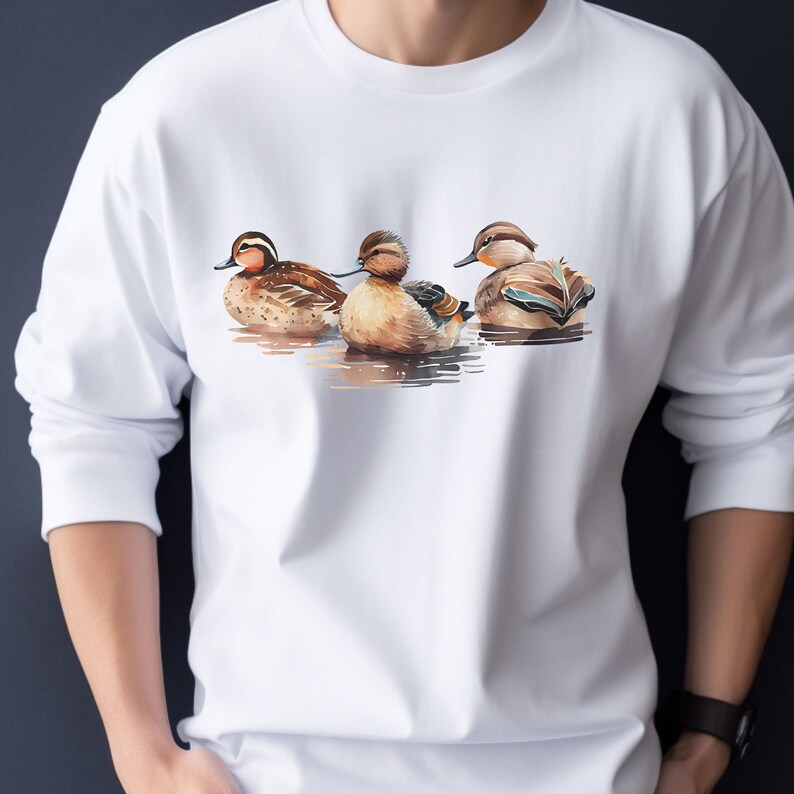 Wild Duck Sweatshirt, Mallard Duck Shirt, Bird Watcher Gift Idea, Duck