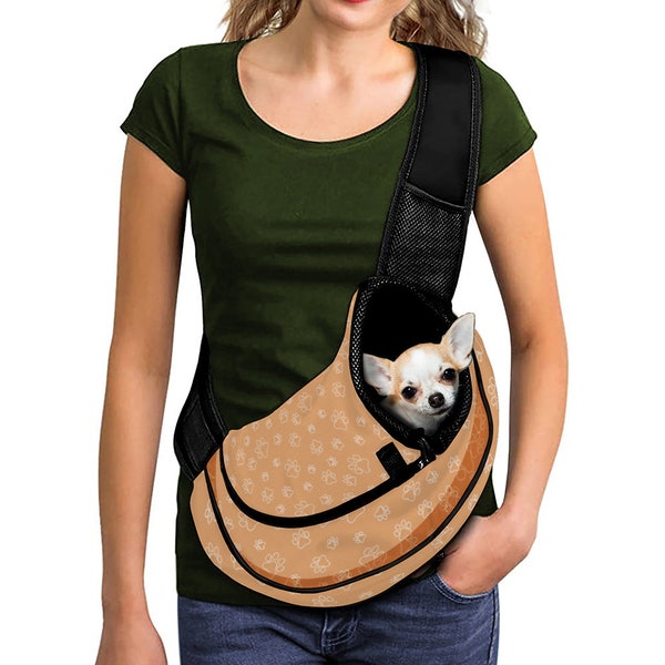 Dog Knapsack - Pet Dog Sling Carrier Bags, Puppies Crossbody Carrier, Small Dog Carrier, Pet Sling, Dog Lover Gift, Pet Owner Gift, Dog Mom