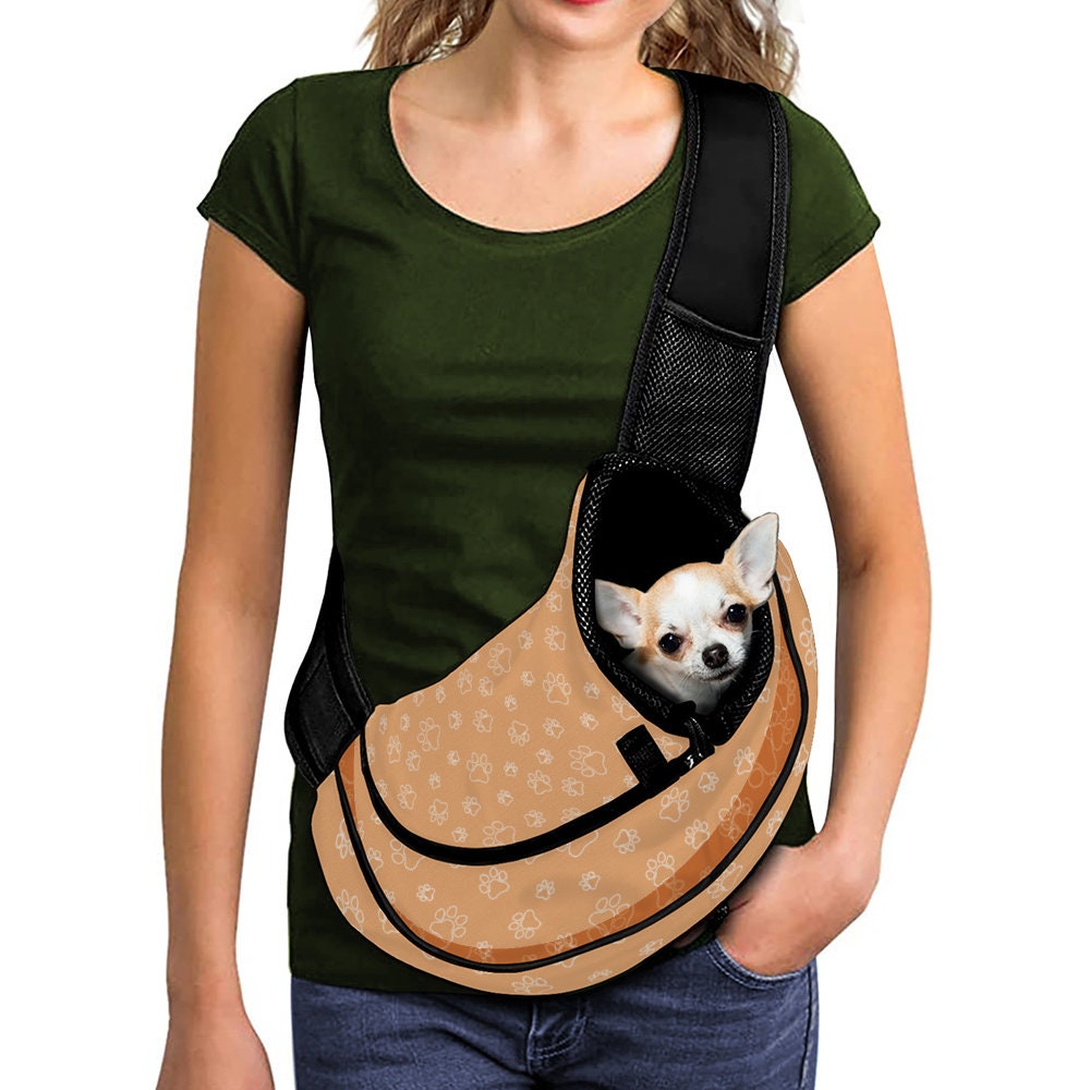 PocoPet Packable Small Dog Carrier Sling Bag, Bright Blue