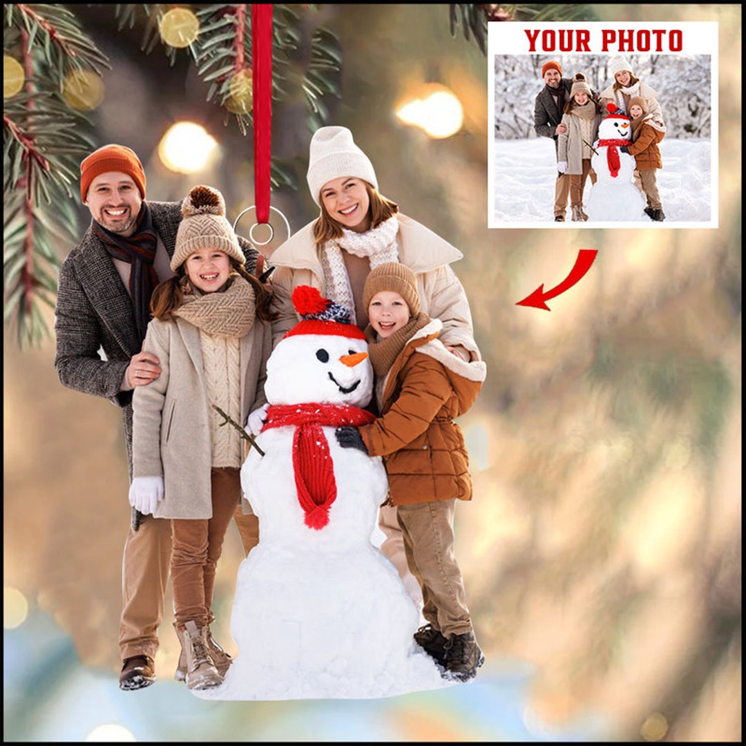 Custom Family Photo Ornament, Photo Ornament, Photo Ornament Christmas ...