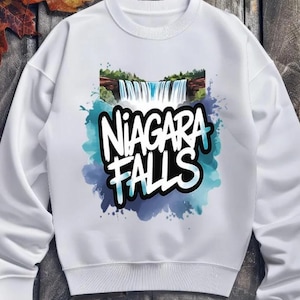 Niagara Falls Graffiti PNG: Ontario Landmark Shirt Design (Digital Download)