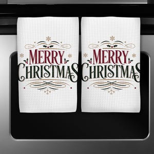 Christmas Kitchen Towel PNG | Tea Towel Sublimation Design | Chef Cooking Lover Gift | Merry Christmas